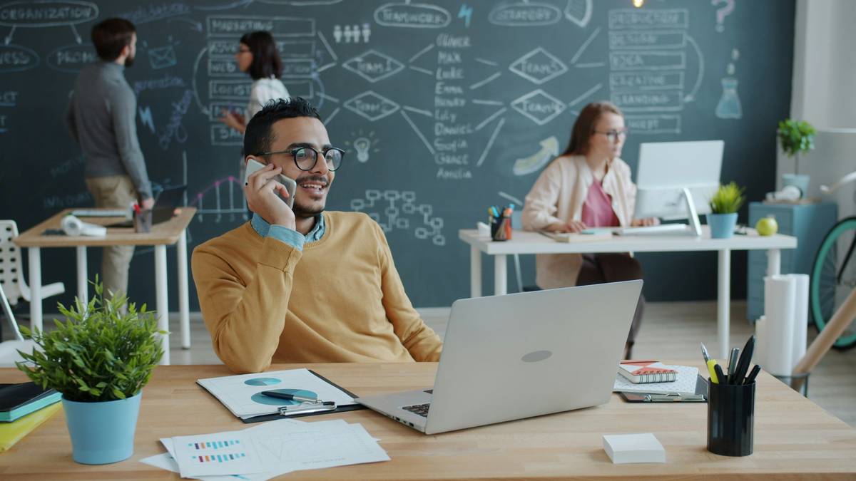 A sleek diagram showing components of a modern call automation system with arrows indicating process flow.